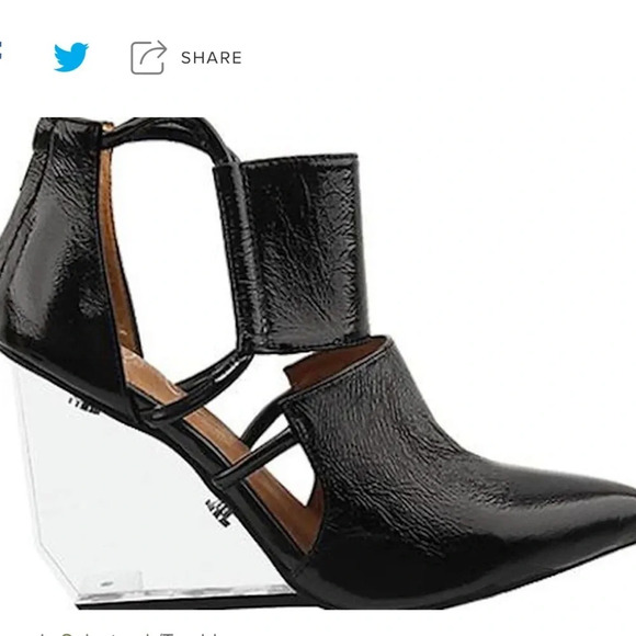 Jeffrey Campbell Shoes - Jeffrey Campbell “Devandra” rare clear heel wedge size 8 very good used conditio